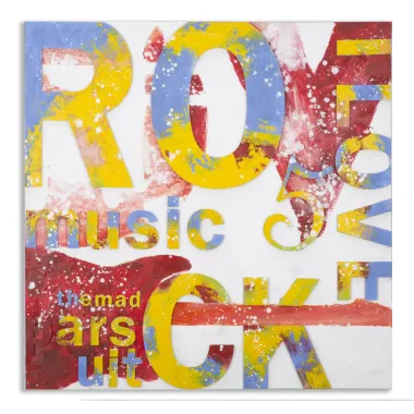 OBRAZ NA PŁÓTNIE MUSIC 100X3,5X100 cm